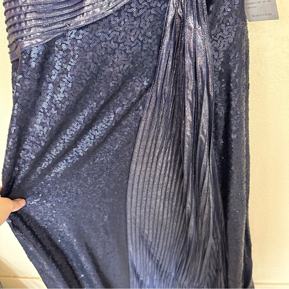 Tadashi Navy Midnight Gown Maxi Dress Size Medium - Picture 5 of 10